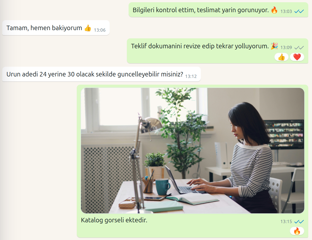 Emoji ve reaksiyonlar